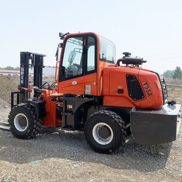High Quality Rough Terrain 3 Ton 4ton 5ton Diesel Mini All Terrain Multidirectional Box Forklift