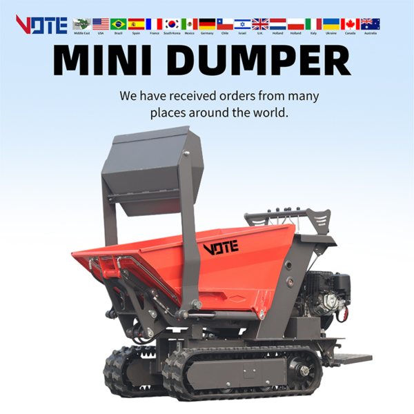 Hot Sale Mini Track Dumper with Self Loading Shovel with Lifting Function
