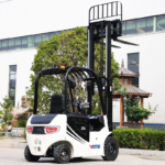 Material Handling 4 Wheel 1.5tons Rough Terrain Electric Battery 36V Forklift with Cab Drive-on Batteries Forklift