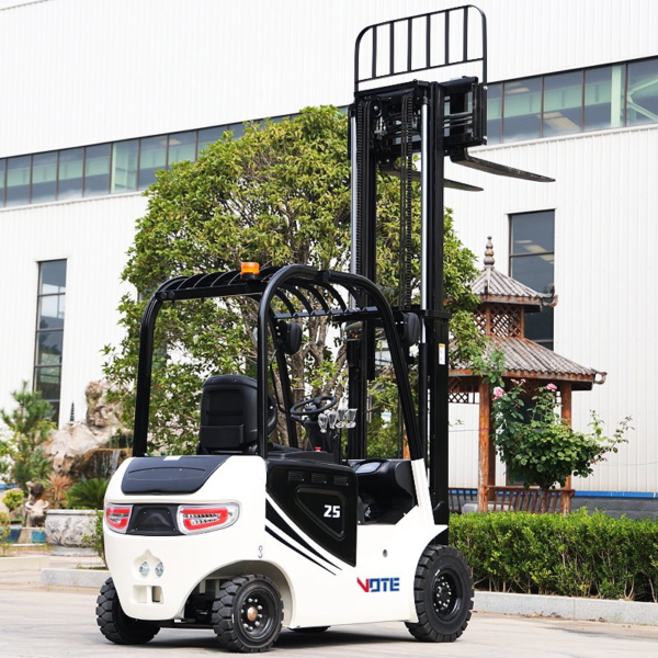 Material Handling 4 Wheel 1.5tons Rough Terrain Electric Battery 36V Forklift with Cab Drive-on Batteries Forklift