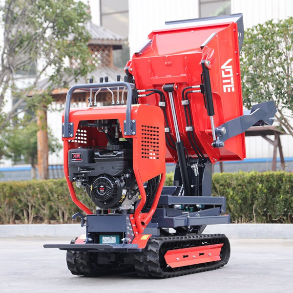 Mini Crawler Dumper Trucks Rubber Track 1 Tons Crawler Transporter Dumper