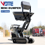 Mini Dumper CE/EPA/Euro 5 Crawler Dumper 800kg Hydraulic Construction Narrow Space Transporter Dumper