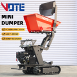 Mini Dumper CE/EPA/Euro 5 Crawler Dumper 800kg Hydraulic Construction Narrow Space Transporter Dumper
