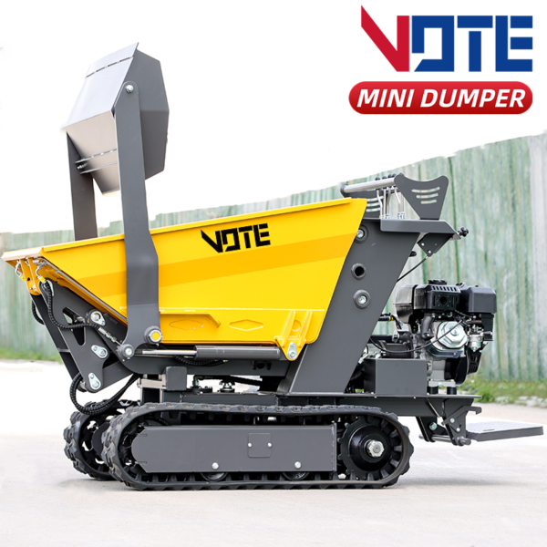Mini Dumper CE/EPA/Euro 5 Crawler Dumper 800kg Hydraulic Construction Narrow Space Transporter Dumper