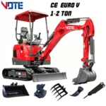 Mini Excavator 1-2 Ton Multifunction Diesel Excavator, Shipped From a Chinese Factory, High Quality and Affordable Wholesale Price