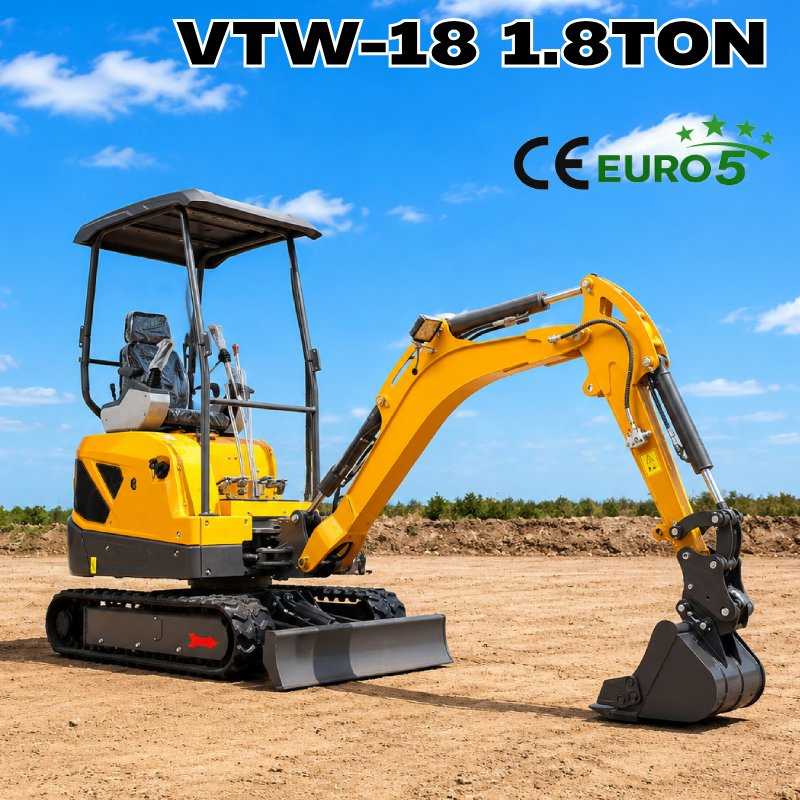 Mini Excavator 1 Ton 2 Ton Japanese Diesel Engine Euro 5 Standard Excavator for Garden Farm Factory Wholesale Price