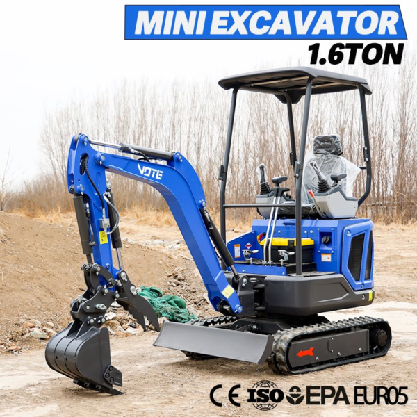 Mini Excavator 1 Ton Mini Excavator Small Digger Fast Delivery Excavator Multifunctional Household and Agricultural Excavator CE