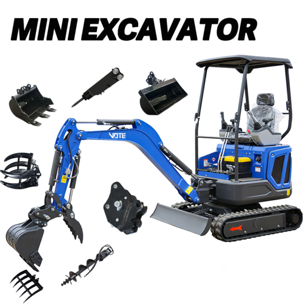 Mini Excavator Mini Digger 1 Ton Excavator 2 Ton Excavator CE/EPA/Euro 5 Household and Farm Excavator Customized