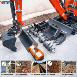 Mini Excavator Mini Digger Small Digger 1ton Mini Excavator CE/EPA/Euro 5 Customized