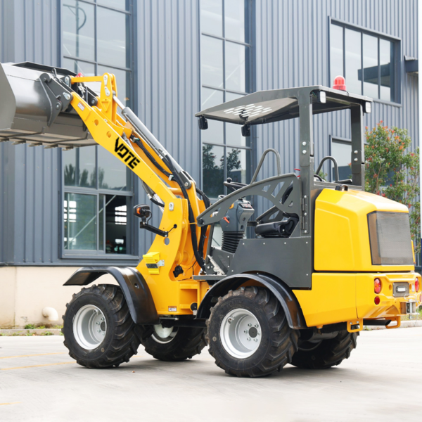 Mini Front Loader 0.6 Ton Customized Euro 5 Gasoline Engine Mini Skid Steer Loader Hydraulic Motor Attachments