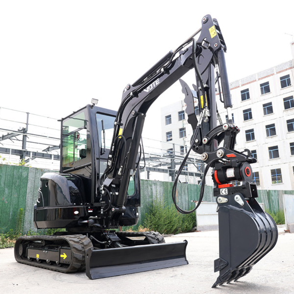 Mini Hydraulic Escavator Excavator Handle Globe Valve Small Crawler Excavator with Side Swing