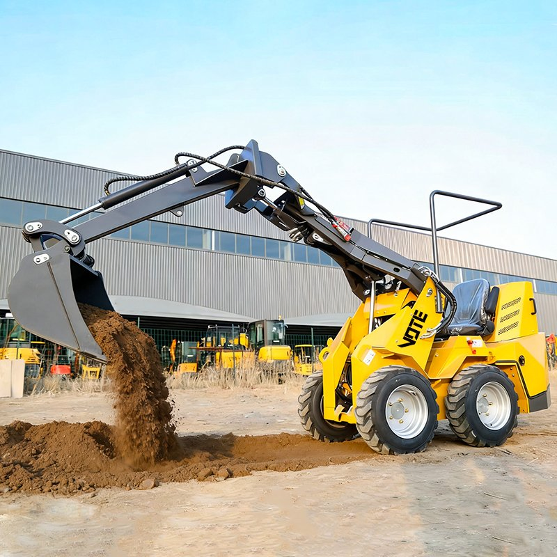 Mini Loader Mini Skid Steer Loader Yard Loader Wheel Loader CE/EPA/Euro5 Multi-Attachment 4X4 Wheel Loader Compatible Customized
