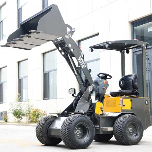 Mini Skid Steer Loader 4X4 Wheel 1 Ton Bucket Gasoline Engine High Efficiency Chinese