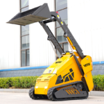 Mini Skid Steer Loader Diesel Engine Portable Skid Steer Backhoe Loaders Home High Quality Small Wheel Loader Factory Customized