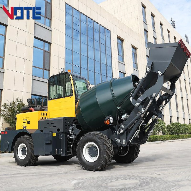 Mixed Concrete Chute Unloading Self Loading Concrete Mixer Car with Auto Weighing Hopper