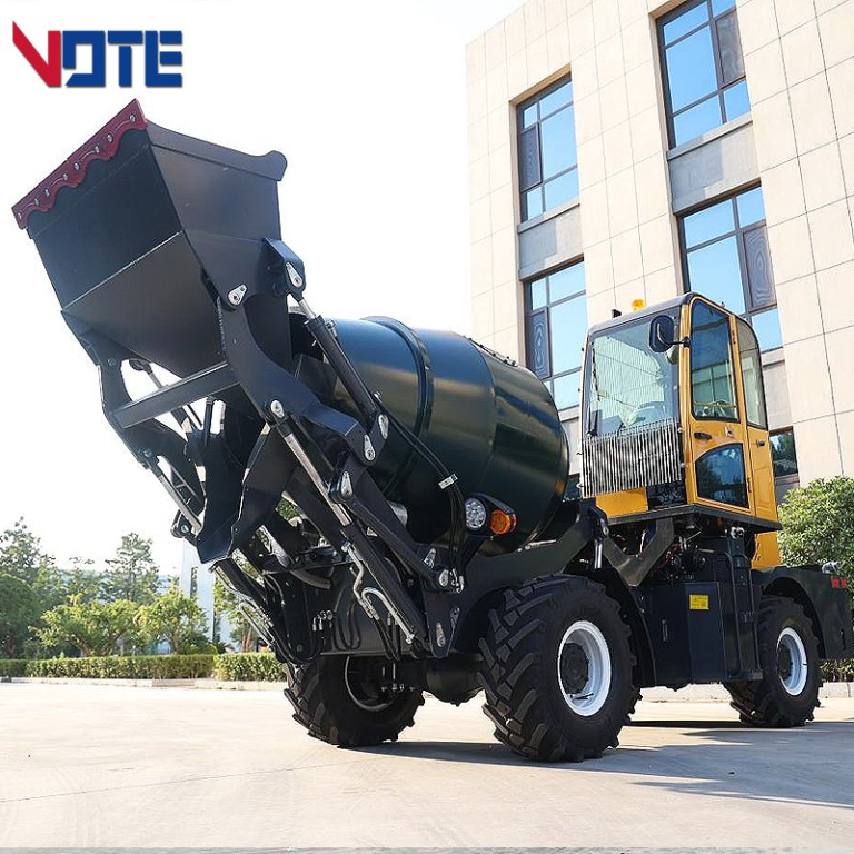 Mixed Concrete Chute Unloading Self Loading Concrete Mixer Car with Auto Weighing Hopper
