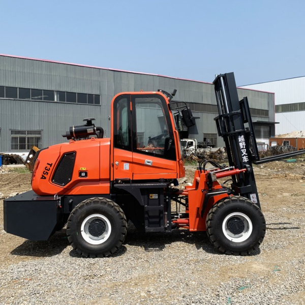 Multifunction Diesel off Road Drum 4WD Forklift Truck Machines Goodsense Forklift Good Price Rough Terrain off Road 3-5 Ton Diesel Forklift