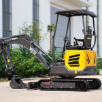 Multifunctional Chinese Crawler 1.8ton Small Digger Hydraulic Agricultural Digger 2ton Mini Excavator with Cab Customized