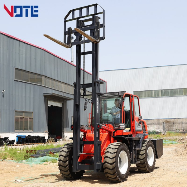 off Road Forklift 3ton Big Power Four Wheel Drive Construction Rough Terrain Forklift 3.5ton Recruitment Agent New Forklifts