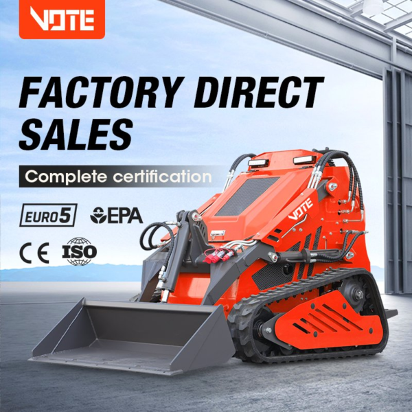 Professional Factory Direct Mini Skid Steer Loader Diesel Engine High Hydraulic Flow Powerful Crawler Loader Price