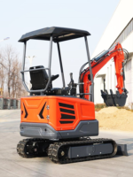 Road Construction Mini Excavator 2 Ton Hydraulic Crawler Small Bagger Micro Digger Multifunctional Mini Excavator for Sale