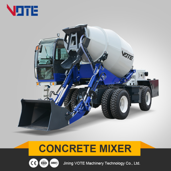 Self-Loading Concrete Mixer Truck Vtcm-400, 400 L Capacity Mobile Self Loading Concrete Mixer