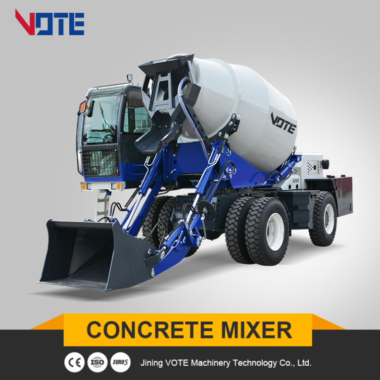 Self-Loading Concrete Mixer Truck Vtcm-400, 400 L Capacity Mobile Self Loading Concrete Mixer