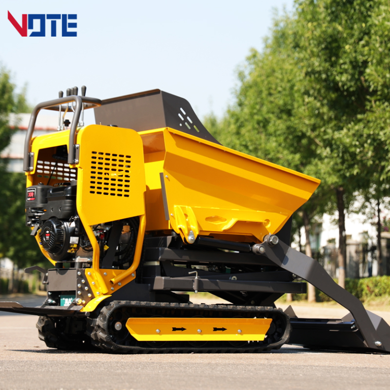Self Loading Tracked Mini Skid Steer Dumper Oil Palm Fruit Transport Dump Truck Harvester Mini Palm Oil Fruit Dumper Truck