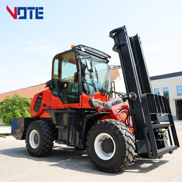 Side Loader Rough Terrain Forklift with Long Fork for Sale Four Wheel Drive All Free Shipping