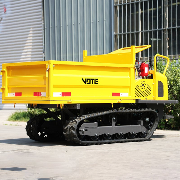 Skid Steer Gasoline Engine Powered 500kg Small Transporter Tracked Mini Crawler Dumper China Small Gasoline Mini Dumper 4X4