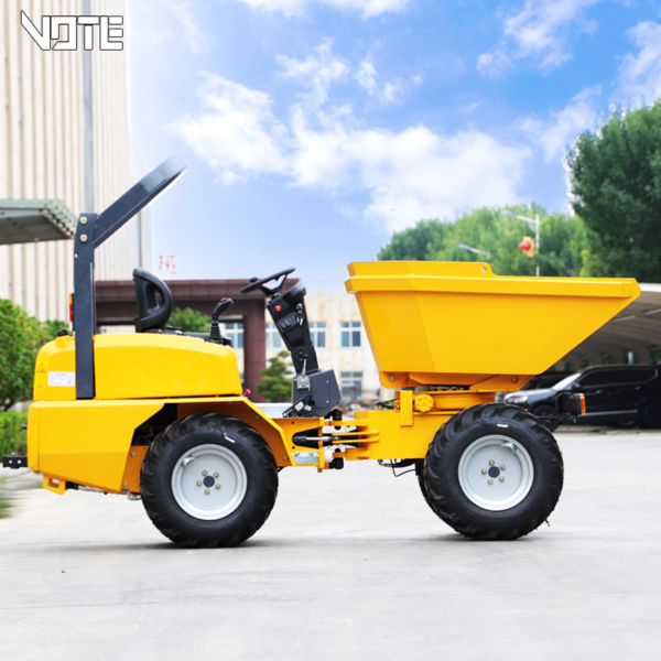 Small Electric Mini Electric Wheel Dumper Loader 1600kg Rated Load Front End Loader CE Certification
