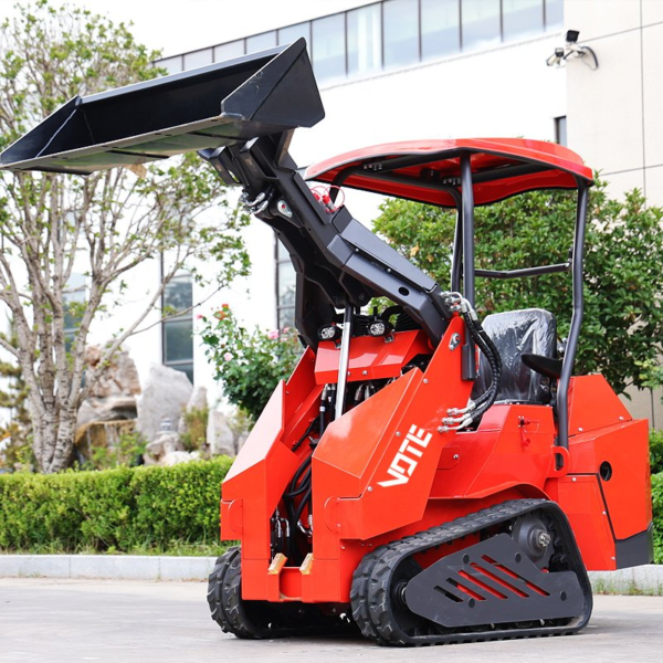 Small Wheel Loader Ride-on Mini Skid Steer Loader 900kg Customized Home Use CE Crawler Mini Skid Steer Loader for Sale