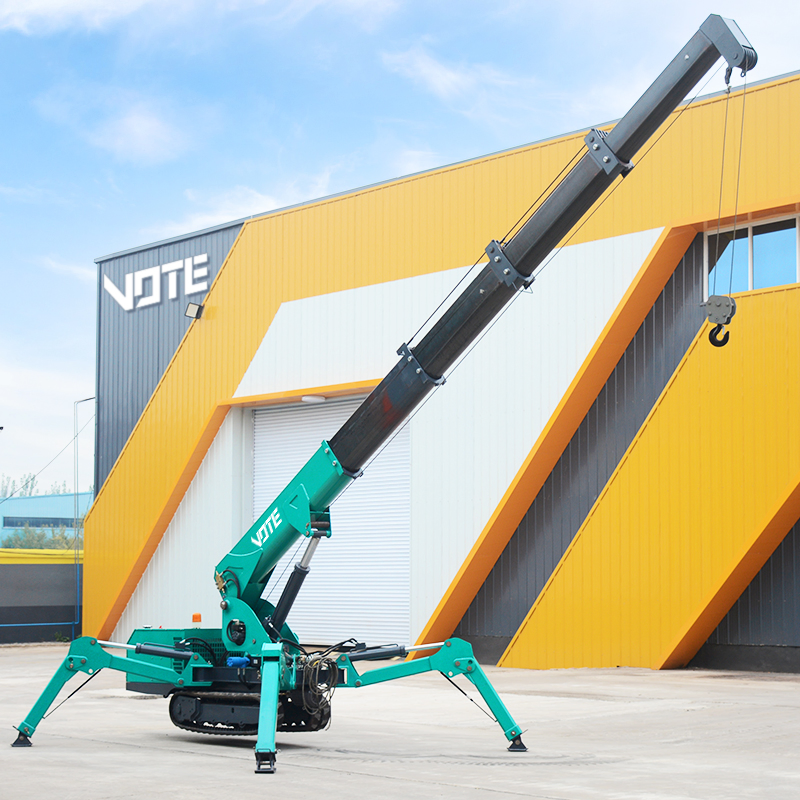 Spider Crane 1t 3t 5t 8t 12t Customizable Small Mobile Portable Folding Crane 360 Degree Rotary for Narrow Space Crawler Crane