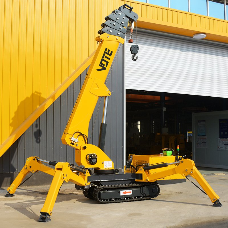 Spider Crane 1t 3t 5t 8t 12t Customizable Small Mobile Portable Folding Crane 360 Degree Rotary for Narrow Space Crawler Crane