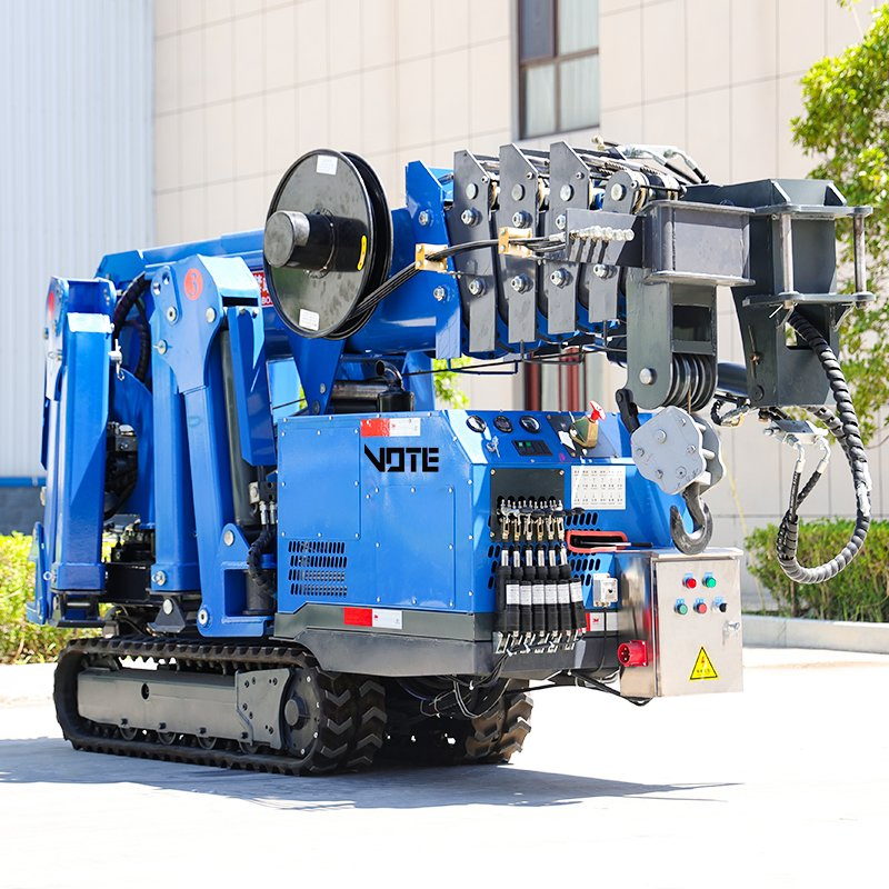 Spider Crane Suitable for Narrow Urban Spaces and Rugged Outdoor Terrain, Can Be Equipped with a Lifting Basket, CE Certified