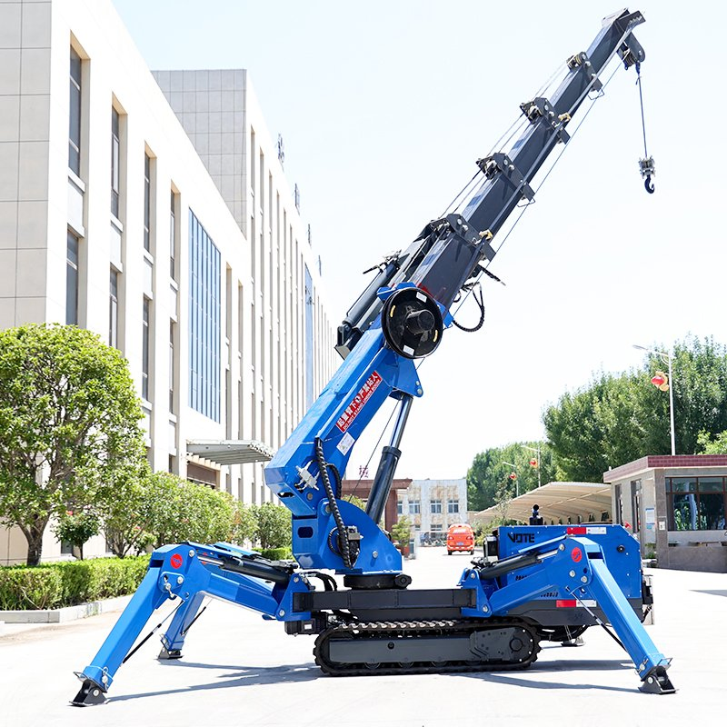 Spider Crane Suitable for Narrow Urban Spaces and Rugged Outdoor Terrain, Can Be Equipped with a Lifting Basket, CE Certified