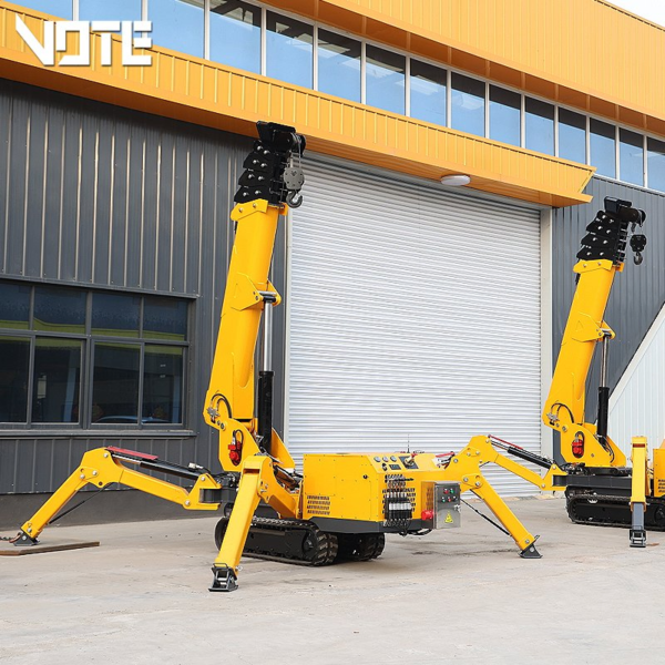 Telescopic Boom Crane 3 Ton Narrow Space Mini Crawler Spider Crane