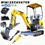 Vote Mini Excavator 1.2t Small Digger 2 Ton Hydraulically Rotatable CE Certification