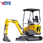 Vote Mini Excavator EPA Engine Crawler Micro Digger 1.6tons 2ton Hydraulic Farm Small Escavatore Bagger Free Shipping