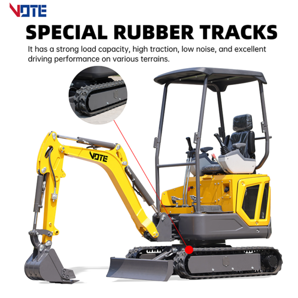 Vote Mini Excavator EPA Engine Crawler Micro Digger 1.6tons 2ton Hydraulic Farm Small Escavatore Bagger Free Shipping