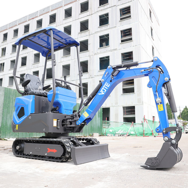 Vote New 1.2ton Vtw-12 Mini Excavator Agriculture Home Use Small Digger Multiple Attachment Compact Excavators