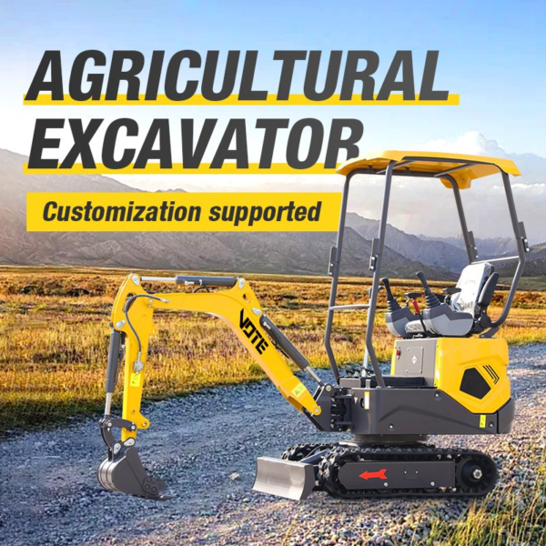 Vote New Vtw-12 Mini Excavator 1.6ton 1ton Small Digger CE Euro5 EPA Engine Bagger Machine with Hydraulic Attachments