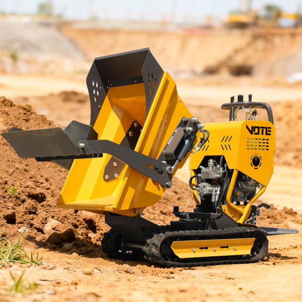 Walk - Behind Hydraulic System Mini Crawler Dumper with Mini Tracked