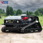 Wheel Type 4WD Agriculture Cordless Lawn Mowers Automatic Remote Control Lawn Mower