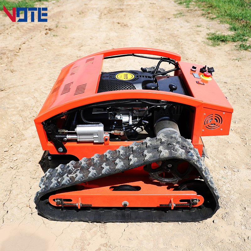 Wheel Type 4WD Agriculture Cordless Lawn Mowers Automatic Remote Control Lawn Mower